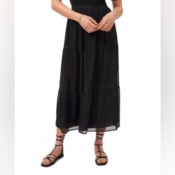 Vince Camuto Tiered Maxi Skirt sz Lg - Picture 1 of 12